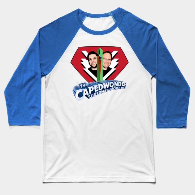 CapedWonder Podcast logo 2 Baseball T-Shirt by CapedWonder Treasures